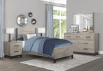 Zephyr Light Gray Wood Twin Bed