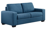 Zoilos Blue Fabric Sofa with Sleeper