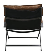 Zulgaz Cocoa Top Grain Leather Accent Chair