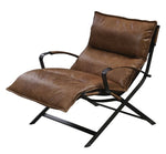 Zulgaz Cocoa Top Grain Leather Accent Chair