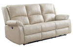 Zuriel Beige PU Leather Power Recliner Sofa with USB