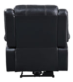 Zuriel Black PU Leather Power Recliner with USB