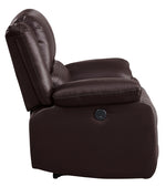 Zuriel Brown PU Leather Power Recliner with USB