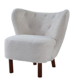 Zusud White Teddy Sherpa Accent Chair