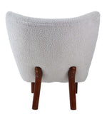 Zusud White Teddy Sherpa Accent Chair