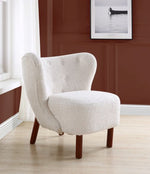 Zusud White Teddy Sherpa Accent Chair